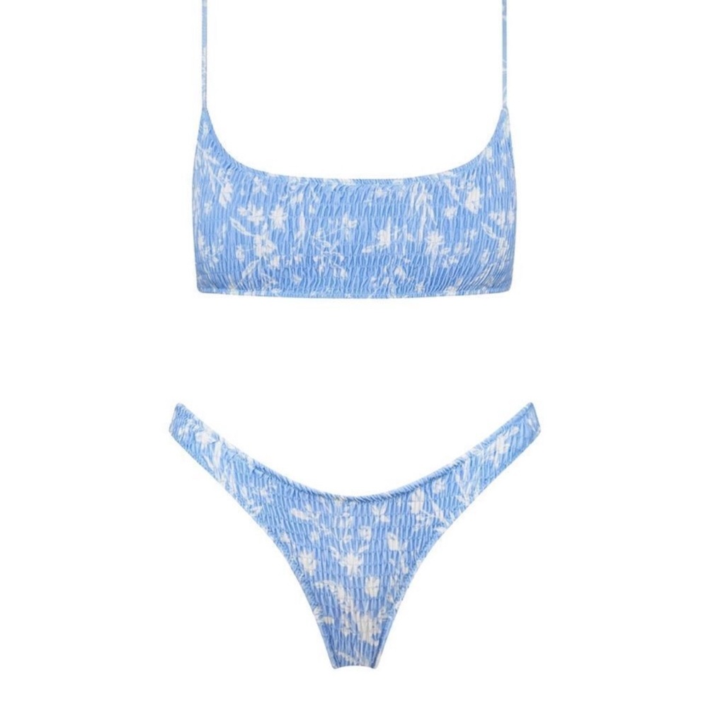 Triangl Blue Floral Bikini Set Size Medium